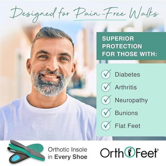 Orthofeet Men's 422 Boat Shoes Black Diabetic Arthritis Shoes Size 10 Wide - Picture 7 of 7